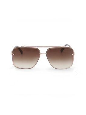 TOP FOXX BELLA COFFEE TANGLE FREE GOLD AVIATOR BROWN FADE LENS SUNGLASSES